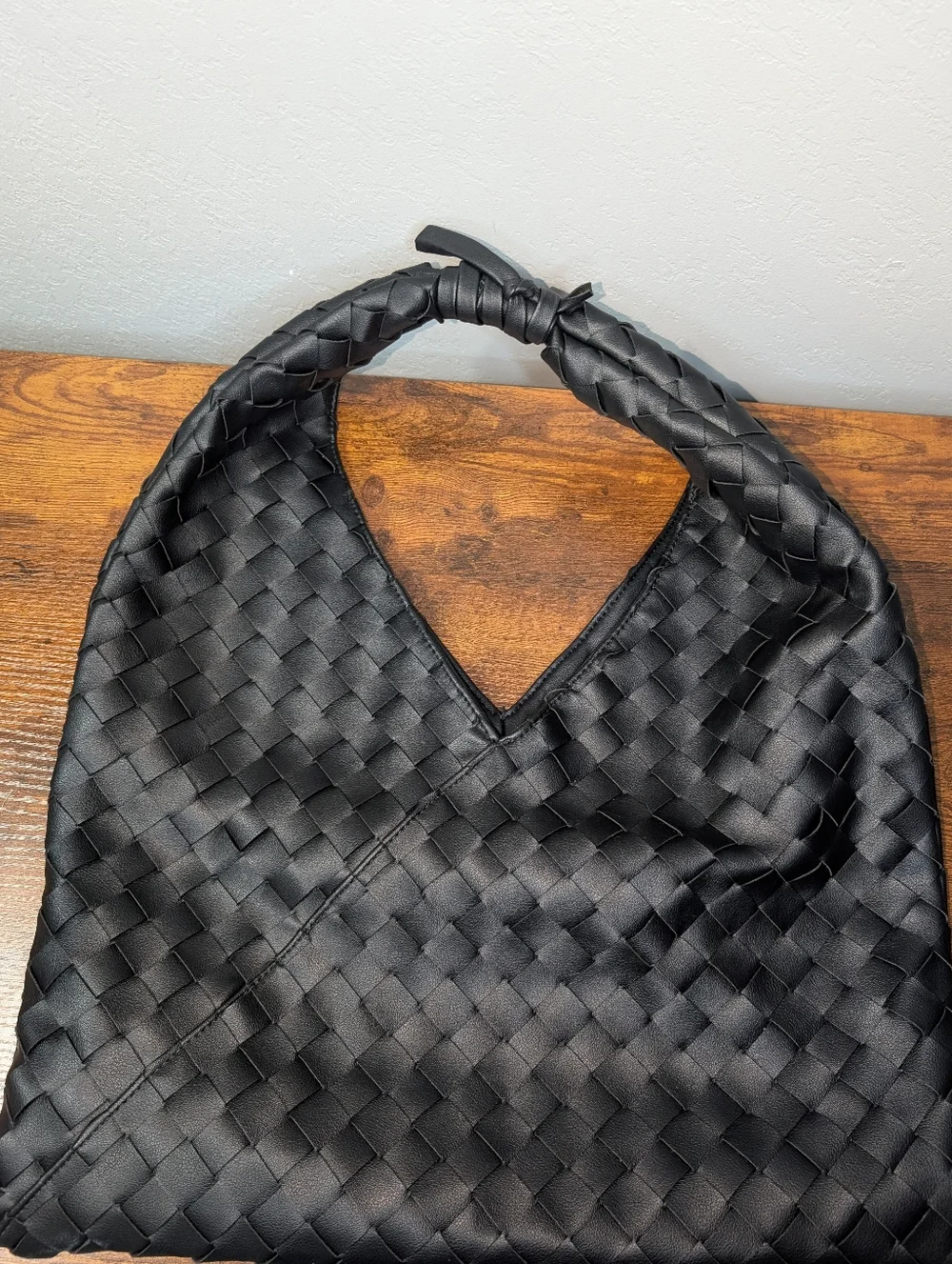 Moda Luxe Harley Hobo Black Woven Shoulder Bag